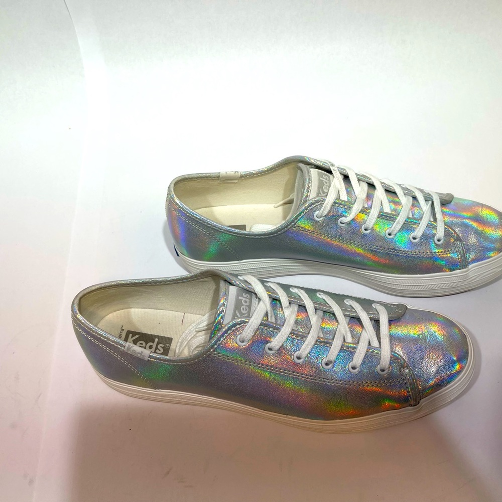 Keds Iridescent Silver Sneakers
Size 10 NWOT - Picture 7 of 16